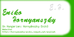 eniko hornyanszky business card