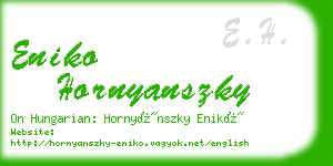 eniko hornyanszky business card